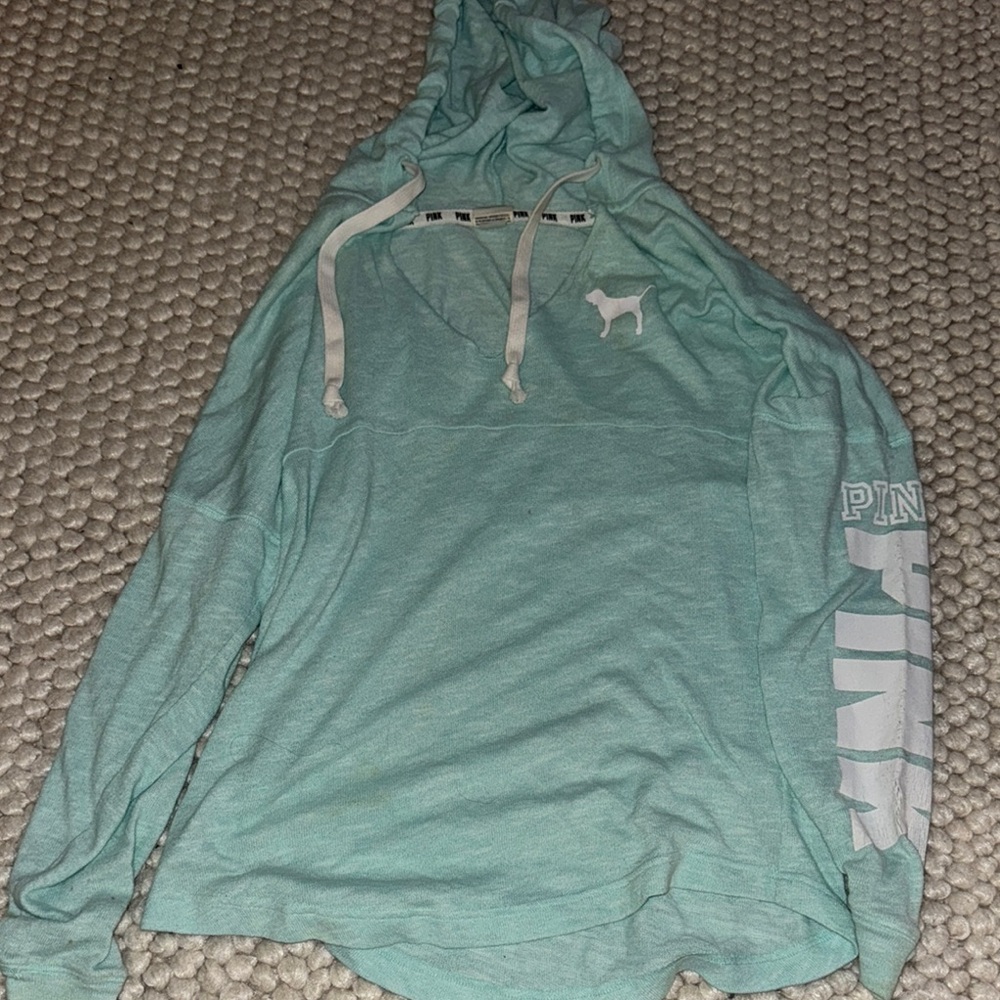 PINK Victoria's Secret Light Blue Hoodie